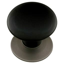 1-3/4" Porcelain Cabinet Knob, Polished Brass/Ebony