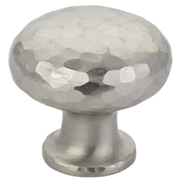 1-1/4" Arts and Crafts Round Dimpled Cabinet Knob, Satin Nickel