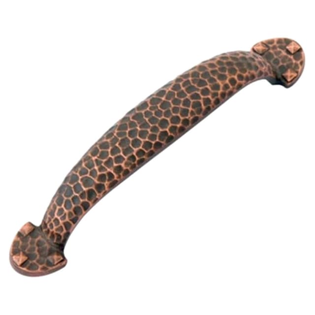 4" Hammered Drawer Pull, Unlacquered Brass