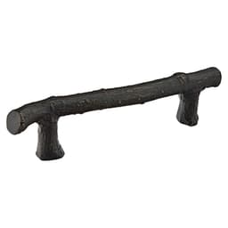 3" Twig Cabinet Pull, Tumbled White Bronze