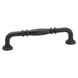 3-1/2" Ribbed Cabinet Pull, Flat Black Bronze