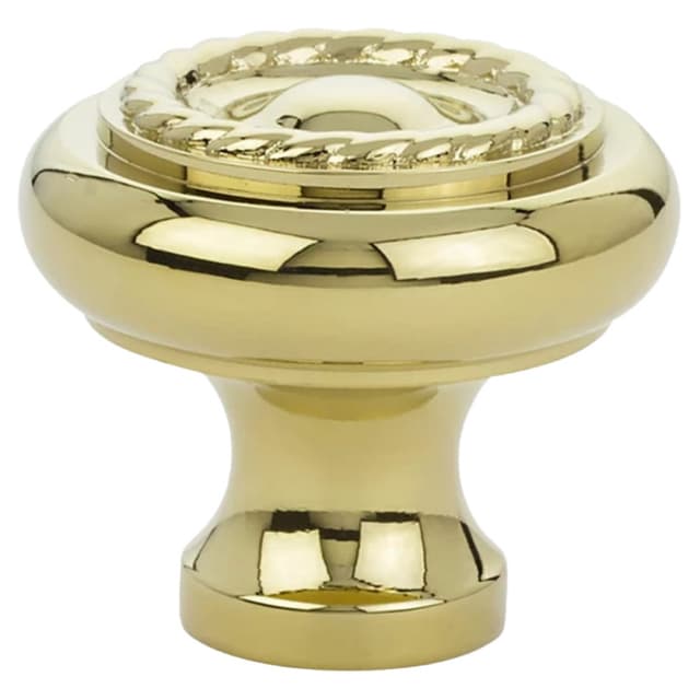 1-3/4" Rope Cabinet Knob, Unlacquered Brass