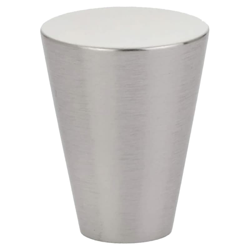 1" Cone Cabinet Knob, Unlacquered Brass