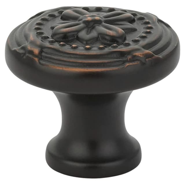 1-1/4" Ribbon/Reed Cabinet Knob, Unlacquered Brass