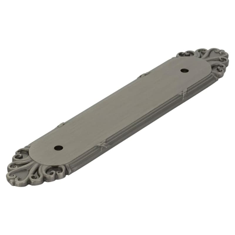 6-3/4" Ribbon/Reed Cabinet Backplate for Pull, Unlacquered Brass