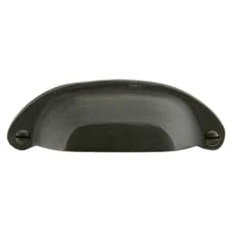 4" Ranch Bin Cup Pull, Flat Black Bronze