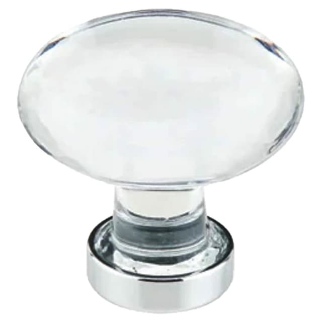 1-3/4" Hampton Glass Cabinet Knob, Flat Black