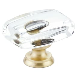 1-5/8" x 1-1/8" Windsor Glass Cabinet Knob, Oil Rubbed Bronze