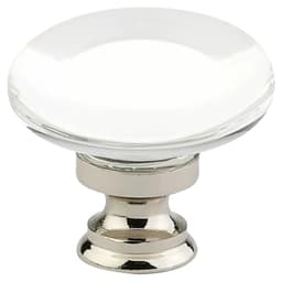 1-3/8" Providence Glass Cabinet Knob, Oil Rubbed Bronze