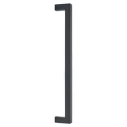 18" Rustic Modern Rectangular Appliance Pull, Flat Black Bronze