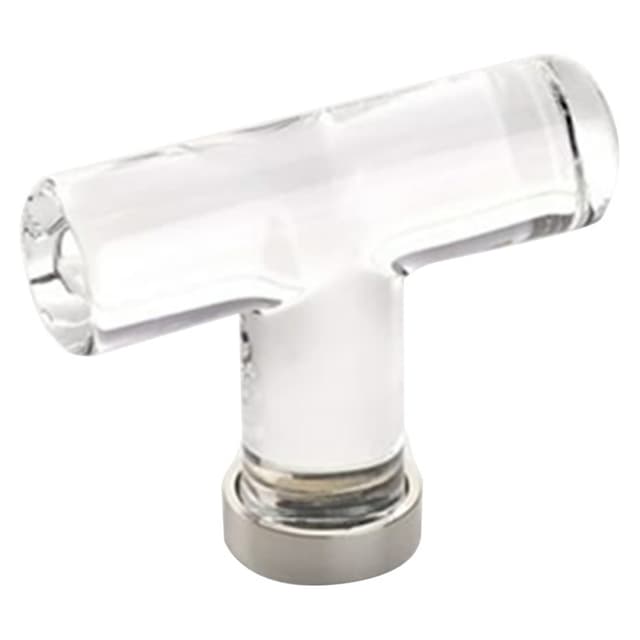2-1/8" Modern Glass Cabinet T-Knob, Polished Nickel