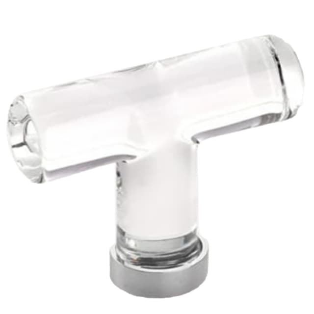 2-1/8" Modern Glass Cabinet T-Knob, Polished Chrome