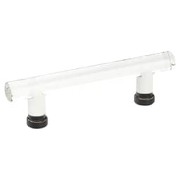 4" Modern Glass Bar Cabinet Pull, Oil Rubbed Bronze