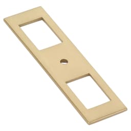 4" Modern Cabinet Backplate for Knob, Polished Chrome