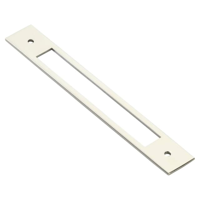 6-1/4" Modern Cabinet Backplate for Pull, Polished Nickel