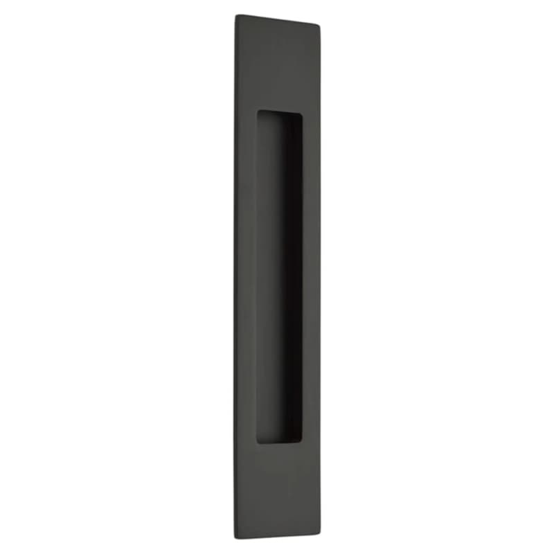 4" Modern Brass Cabinet Flush Pull, Flat Black