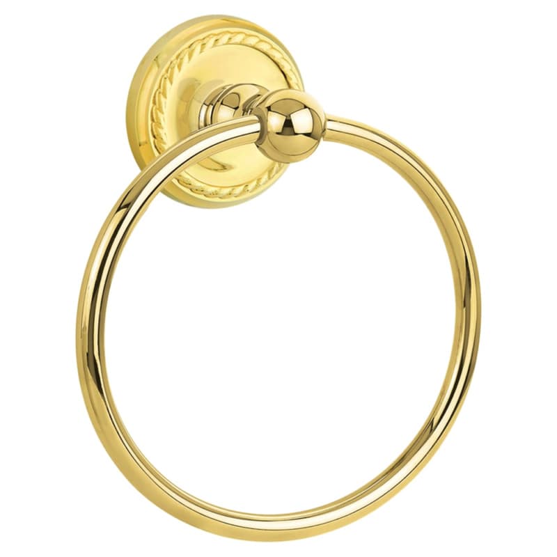 Traditional Small Regular Rosette Towel Ring, Satin Nickel