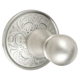 4" Traditional Neos Rosette Single Hook, Unlacquered Brass