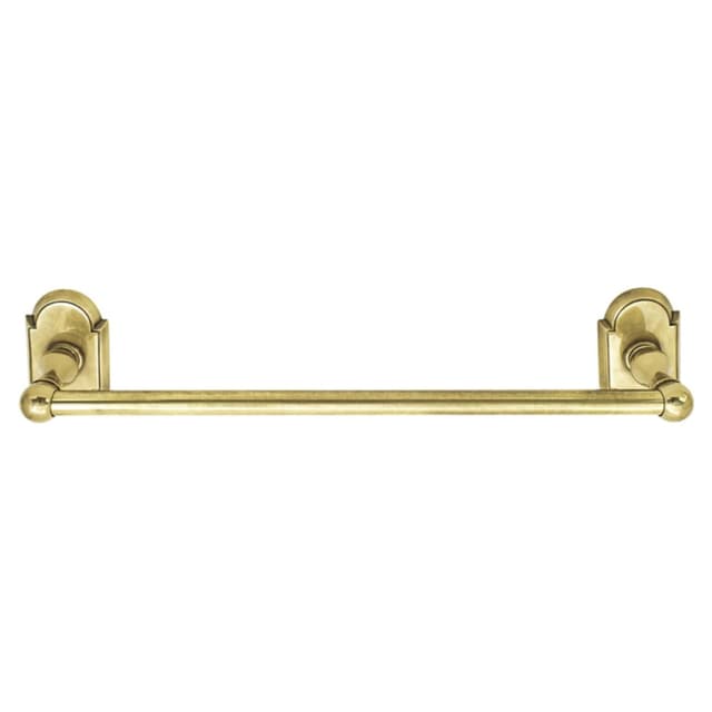 18" Traditional Small Disc Rosette Towel Bar, Polished Chrome
