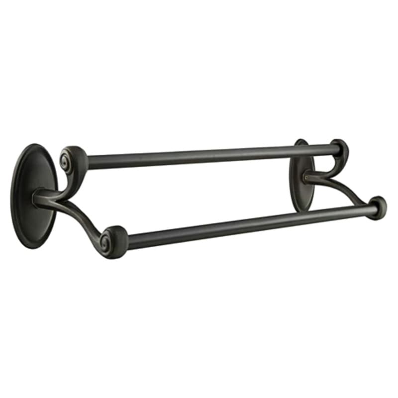 2708114FB 18" Tuscany Bronze Double Towel Bar, Flat Black Bronze