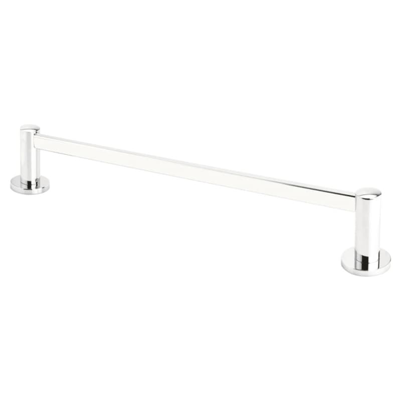 30" Modern Small Regular Rosette Towel Bar, Oil Rubbed Bronze