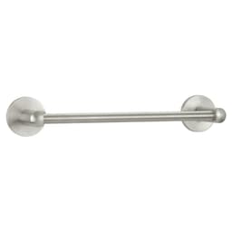 12" Square Rosette Towel Bar, Stainless Steel