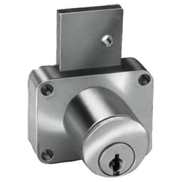 8180 Pin Tumbler Deadbolt Drawer Lock, Satin Chrome, Keyed to Keyed Different