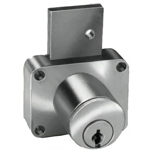 8180 Pin Tumbler Deadbolt Drawer Lock, Satin Chrome, Keyed to Keyed Different