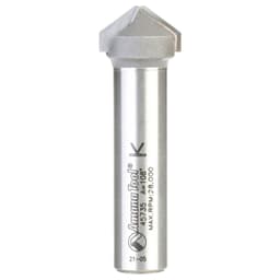 3/4" Dia x 15/64" 108° Double Edge Folding V-Groove Bit, 1/2" Shank