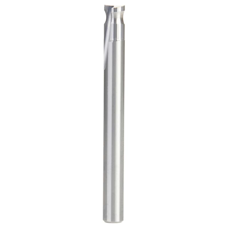 1/8" Radius x 1/4" x 2-1/2" Solid Carbide 'O' Flute, Plastic Edge Rounding Straight Router Bit, 2-Flute, 1/4" Shank