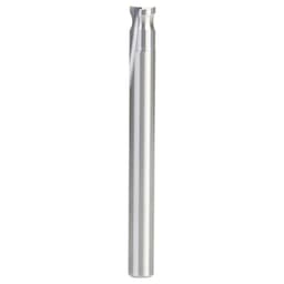 1/8" Radius x 1/4" x 2-1/2" Solid Carbide 'O' Flute, Plastic Edge Rounding Straight Router Bit, 2-Flute, 1/4" Shank