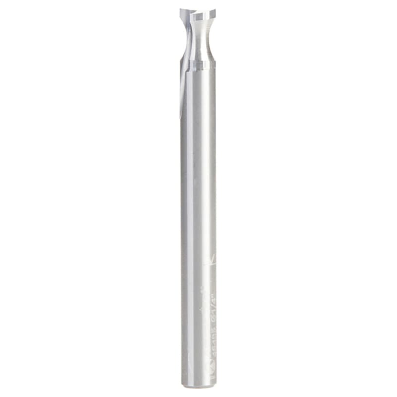 1/4" Radius x 1/4" x 2-1/2" Solid Carbide 'O' Flute, Plastic Edge Rounding Straight Router Bit, 2-Flute, 1/4" Shank