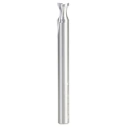 1/4" Radius x 1/4" x 2-1/2" Solid Carbide 'O' Flute, Plastic Edge Rounding Straight Router Bit, 2-Flute, 1/4" Shank