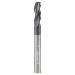 6mm Dia x 16mm CNC Metric Solid Carbide Spiral for Steel/Stainless Steel with AlTiN Coating 3-Flute, 6mm Shank, 60mm Long Up-Cut Router Bit, /45º Corner Chamfer End Mill