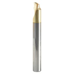 3/16" Dia x 1/8" Solid Carbide Aluminum Chamfer Edge Router Bit, 1/4" Shank ZrN Coated Up-Cut End Mill