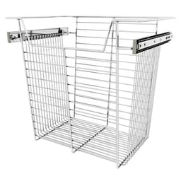 17" x 14" x 18" Wide Sidelines Pull-Out Wire Closet Basket, Chrome Finish