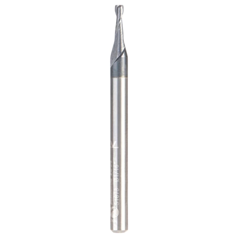 1/16" Dia x 3/16" CNC Solid Carbide Up-Cut Spiral Router Bit for Steel/Stainless Steel with AlTiN Coating 2-Flute, 1/8" Shank