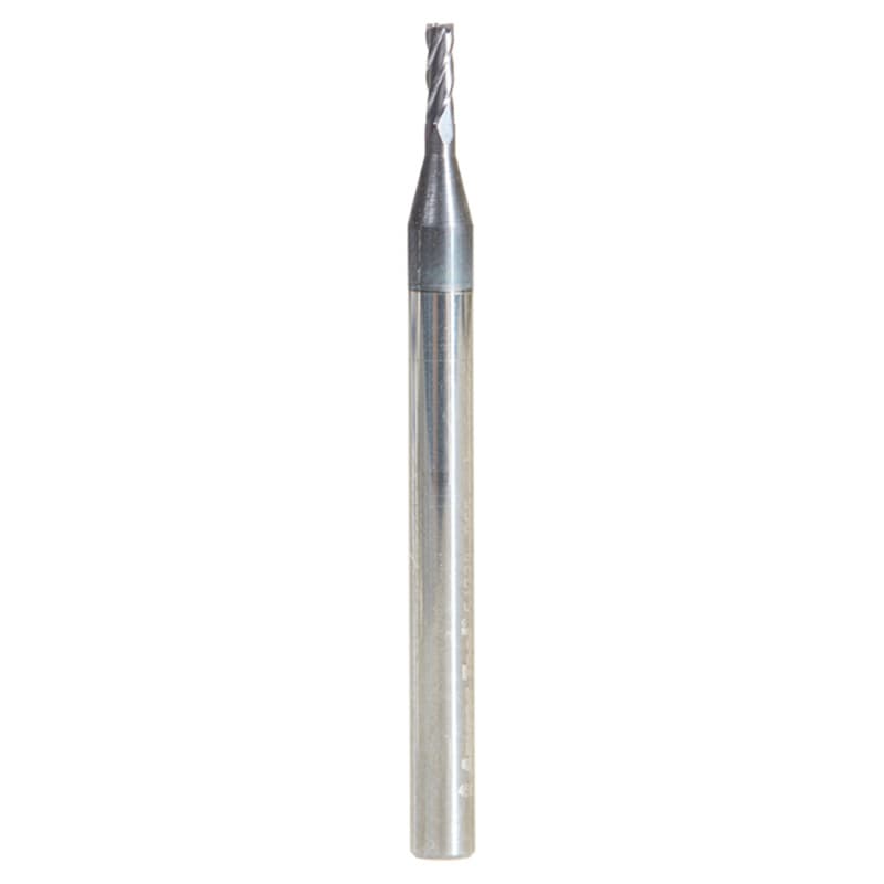 0.055" AlTiN Coated CNC Steel Square Mini End Mill Bit, 4-Flute