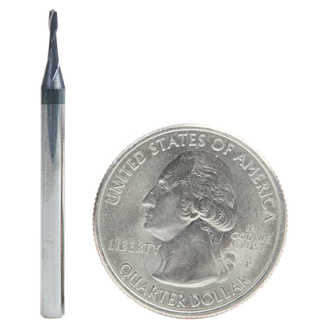 0.050" AlTiN Coated CNC Steel Ball End Mini Mill Bit, 2-Flute
