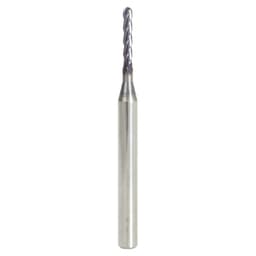 0.060" AlTiN Coated CNC Steel Ball End Mini Mill Bit, 4-Flute