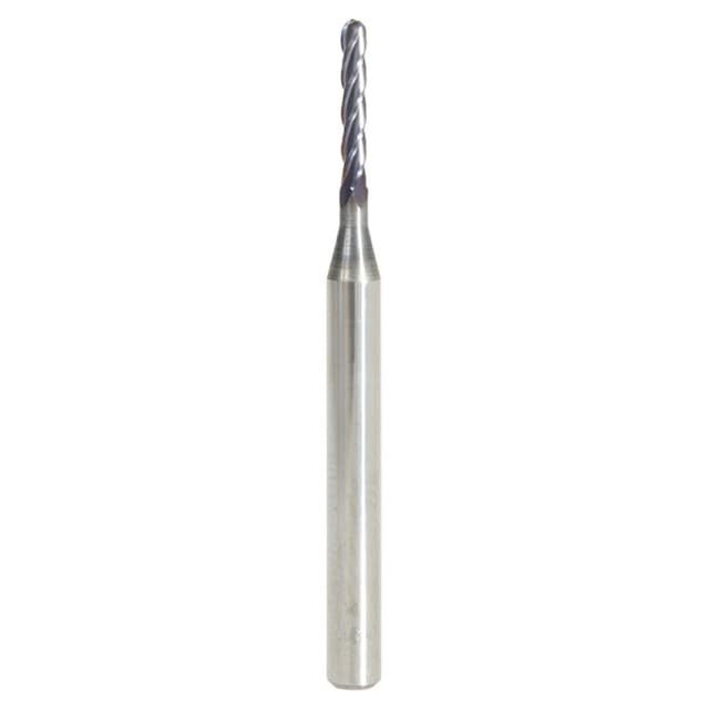 0.060" AlTiN Coated CNC Steel Ball End Mini Mill Bit, 4-Flute