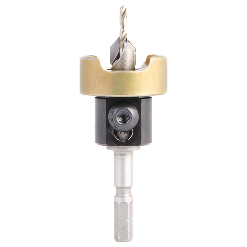 3/8" Dia x 7/64" Drill Dia 82° Carbide Tipped Countersink with Adjustable Depth Stop/No-Thrust Ball Bearing for Festool CENTROTEC System