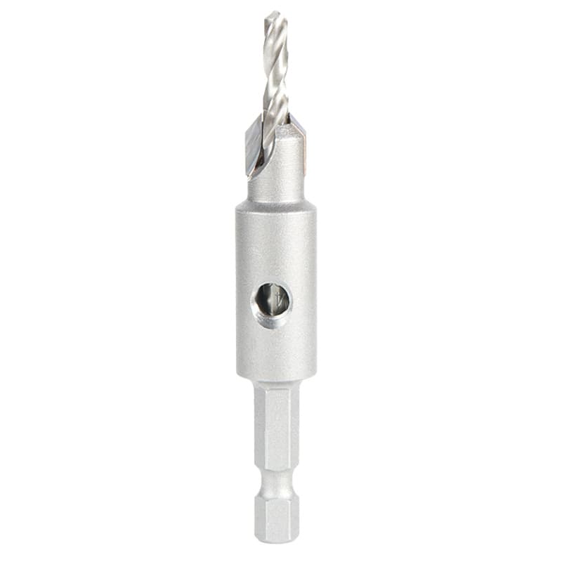 3/8" Carbide Tipped Replacement Countersink Bit with Slow Spiral M2 Drill, #8 Screw