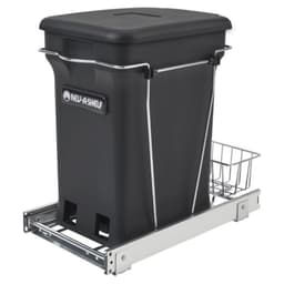 Single 24 QT Bottom-Mount Waste Container with Compo+ Container, Black
