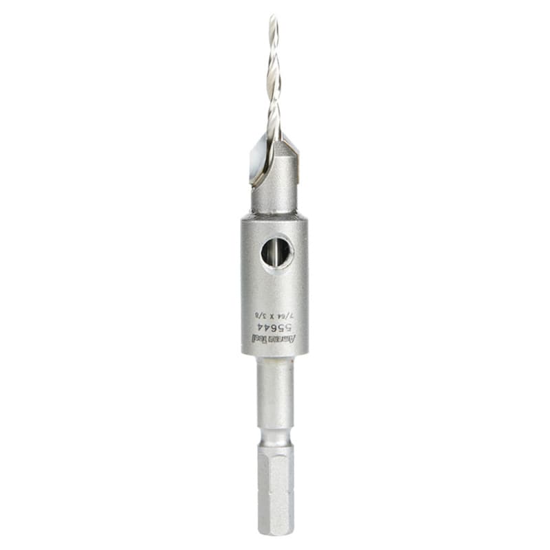 3/8" Dia x 7/64" Drill Dia Carbide Tipped 82° Countersink Taper for Festool CENTROTEC System #8 Screw
