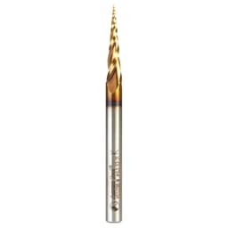 1/64" x 1-1/32" CNC 2D/3D Carving 5.8° Tapered Angle Ball Tip Up-Cut Spiral Router Bit, 3 Flute, 6mm Shank