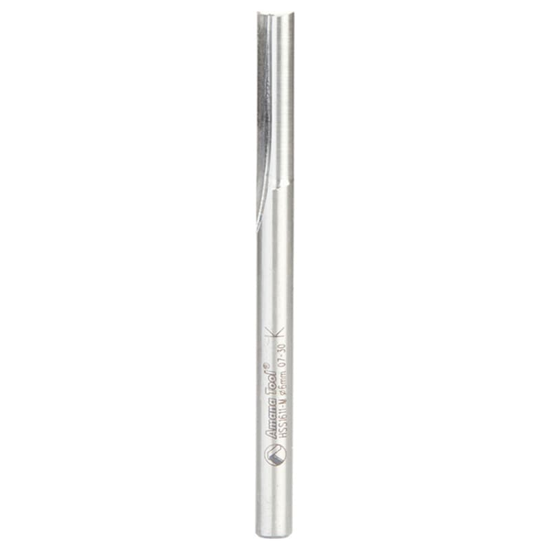 6mm Dia x 25mm Foam Cutting V-Flute Straight Router Bit, 2 Flute, 26mm Shank