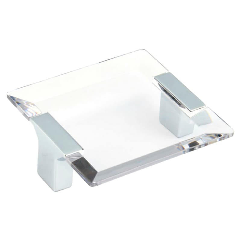 64mm Positano Cabinet Pull, Polished Chrome/Clear