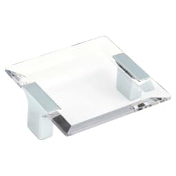 64mm Positano Cabinet Pull, Polished Chrome/Clear