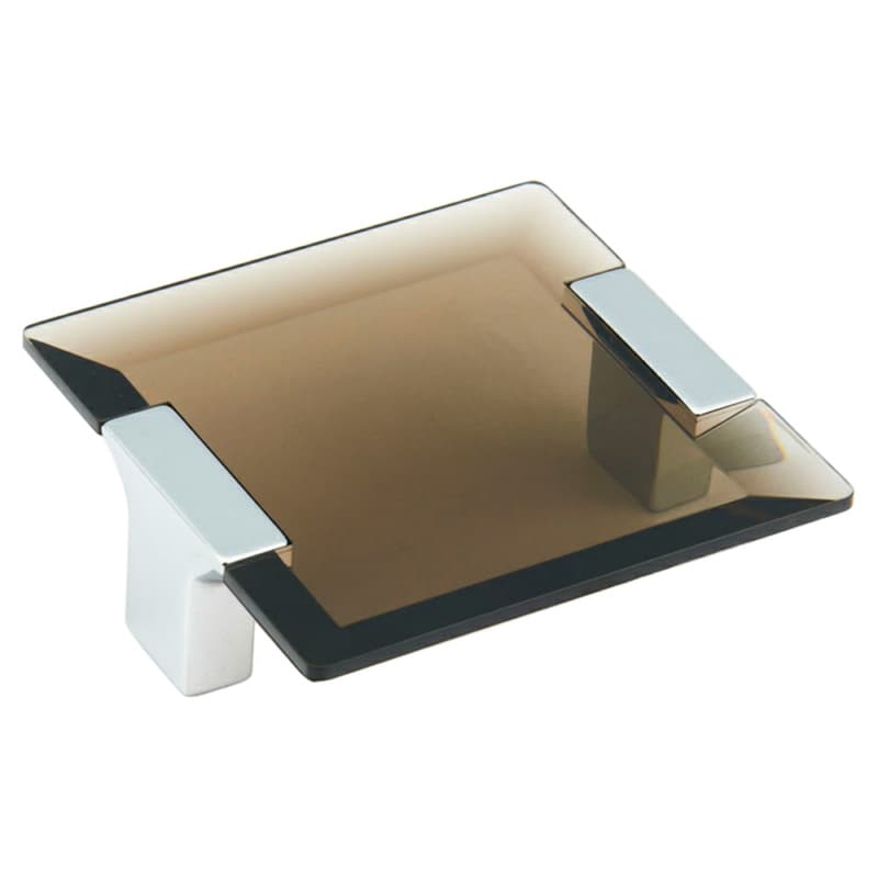 64mm Positano Cabinet Pull, Polished Chrome/Smoke